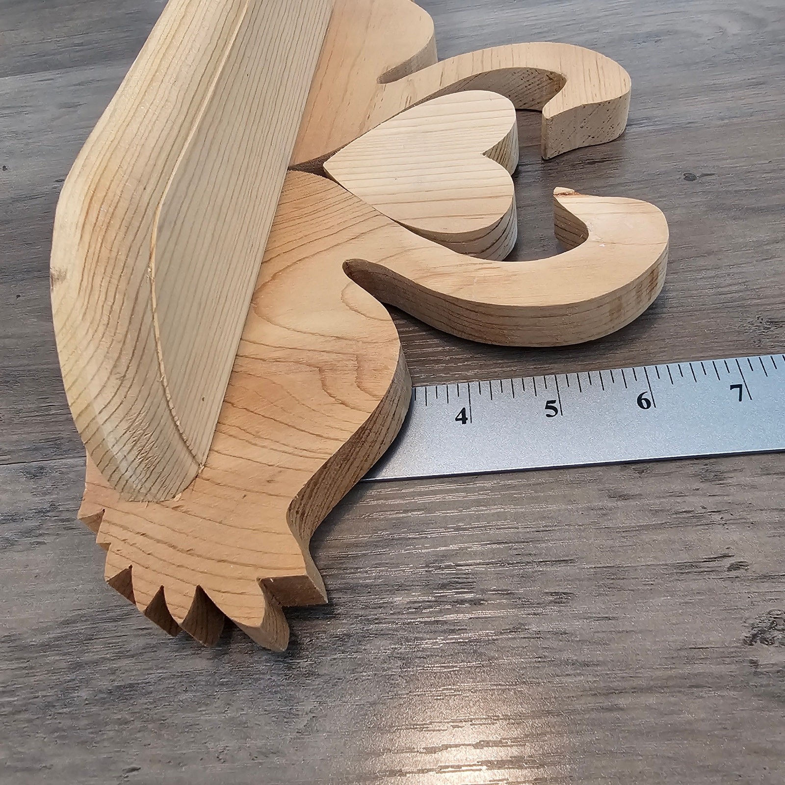 Vintage Wood Swan Shelf Wall Mount 90s Heart Cottage Coquette Decor Ducks Birds