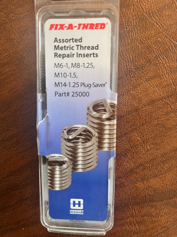 ASSORTMENT FIX A THRED REPAIR INSERTS 5 PACKAGES