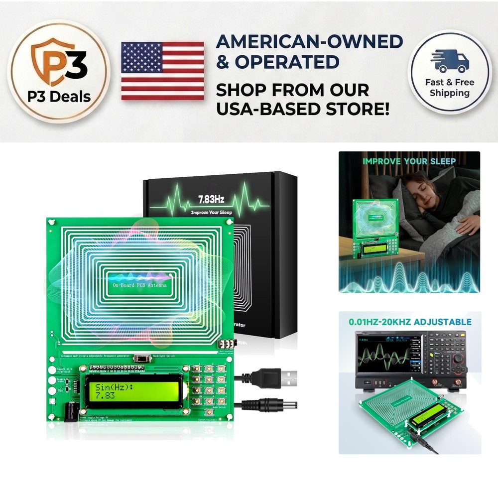 Portable Healing Frequency Device – 7.83Hz Adjustable Generator for Well-Being