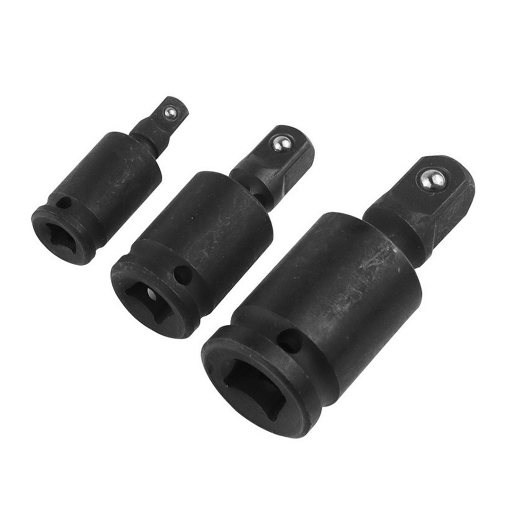 3PCS Chrome Molybdenum Impact Universal Joint Socket Set 1/4" 3/8" 1/2" Drive