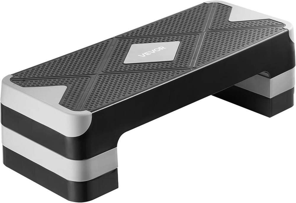 Aerobic Exercise Step Platform, 28-Inch Workout Aerobic Stepper, Height Adjustab
