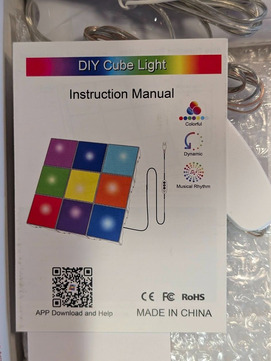 9 Pack Wall Light RGB Panel Smart APP Mini Square RGB Lights Smart LED White