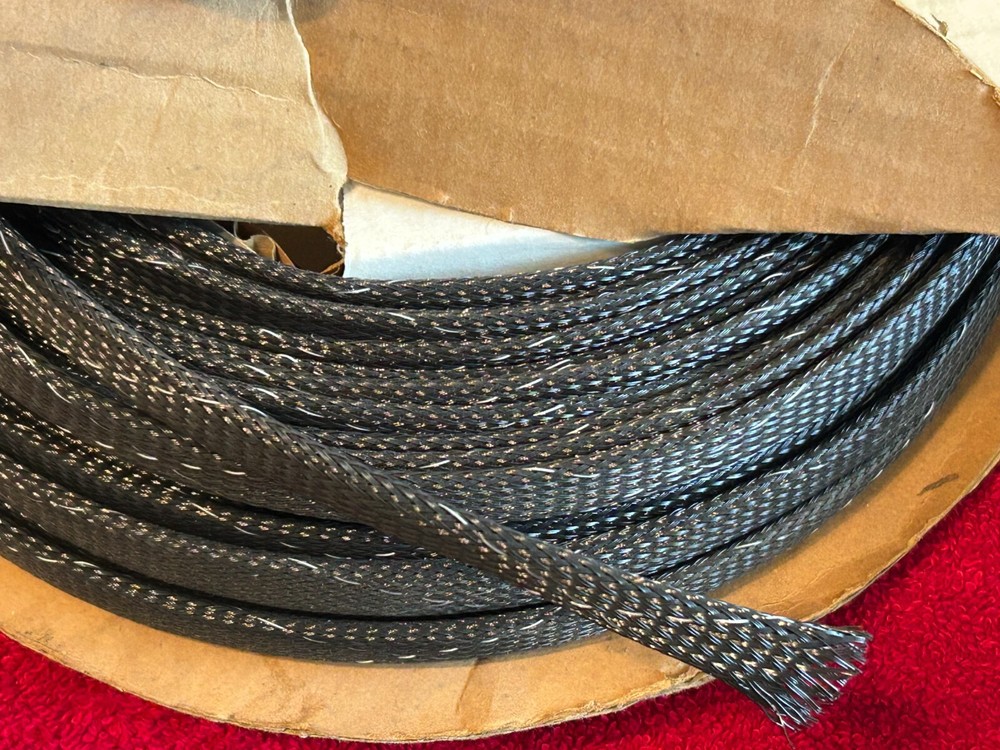 ICO RALLY XPF-1/2" BLACK POLYESTER FLAME RETARDANT EXPANDABLE SLEEVING PARTIAL