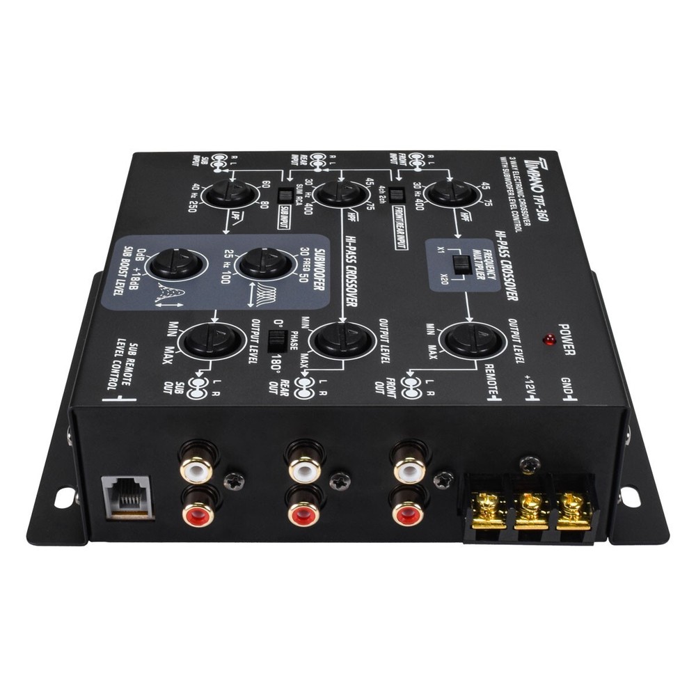 Timpano TPT-360 3-way Electronic Crossover with Remote Subwoofer Control