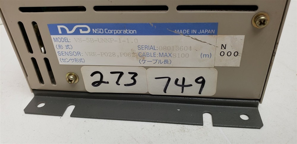 NSD VS-5B-UNNP-1-1.0 OUTPUT CONTROLLER VARICAM CAM SWITCH Sensor VRE-P028 P062