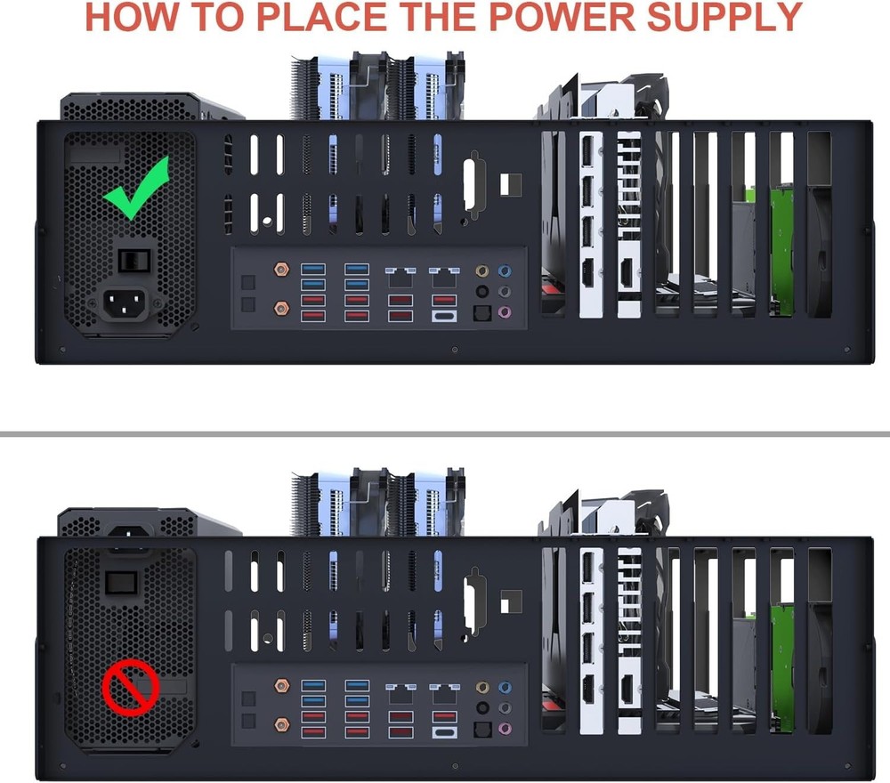 Versatile Gaming PC Case - Supports E-ATX/ATX/ITX with Efficient Cooling
