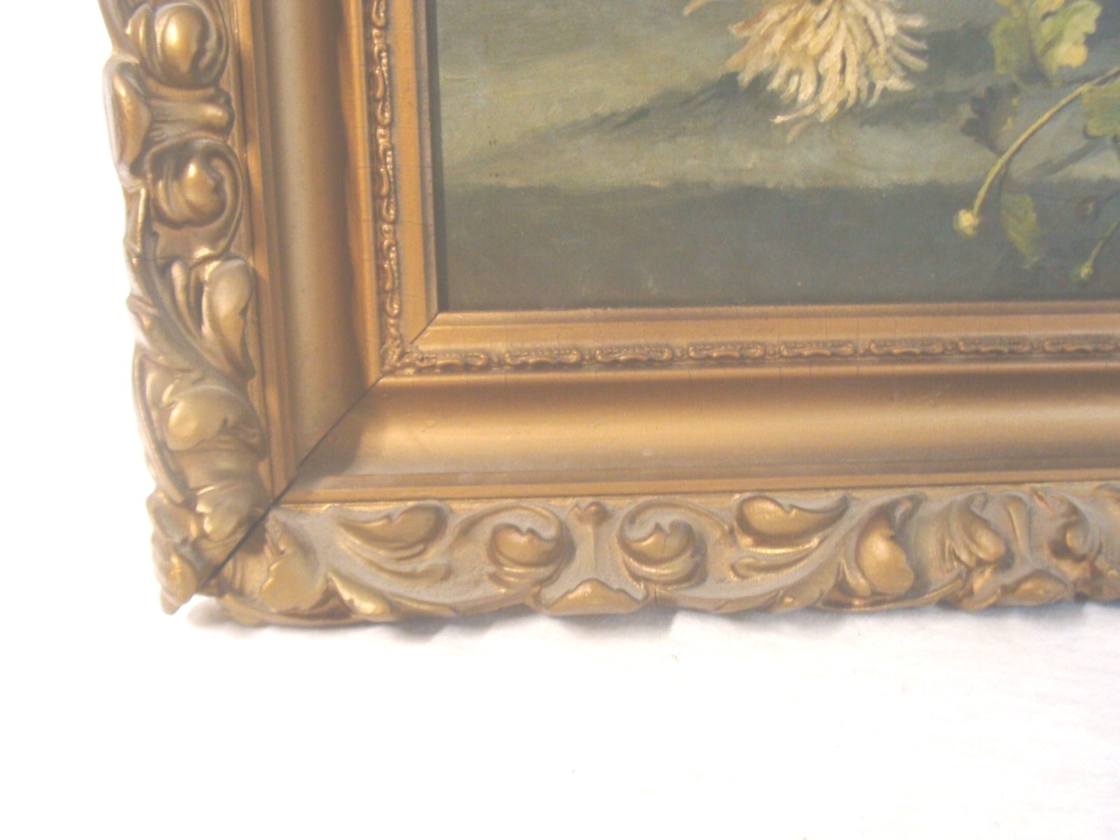 Antique 1890 Fall River School Still Life Peonies O/C Painting