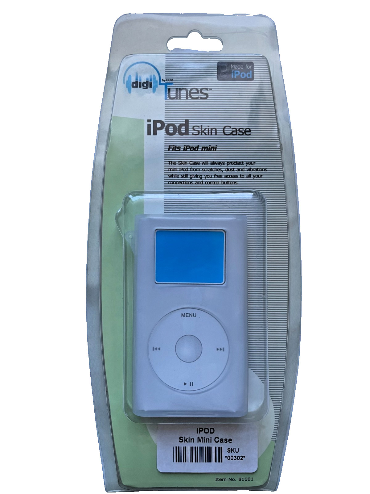 Apple iPod Mini 1st 2nd Generation White Silicone Case w' strap