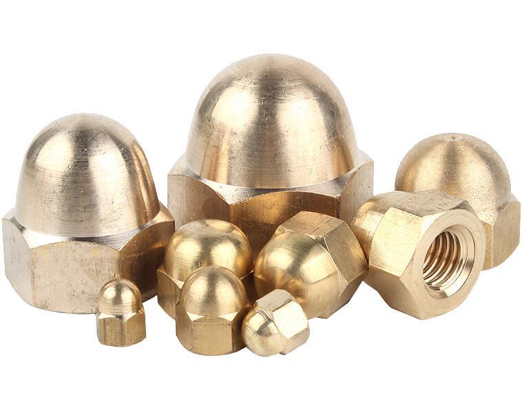 Brass Solid Hex Cap Nuts Hex Acorn Nut M3 M4 M5 M6 M8 M10 M12 M14 M16 Select