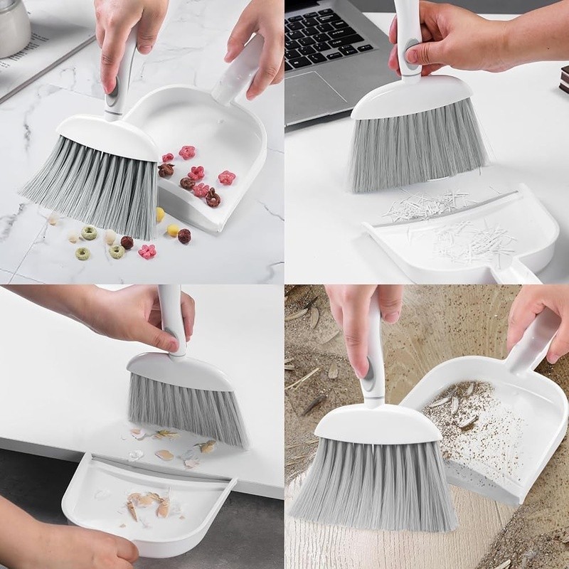 Ultra Thin Broom & Dustpan Set Wall Mounted Leak Proof Efficient Cleaning New