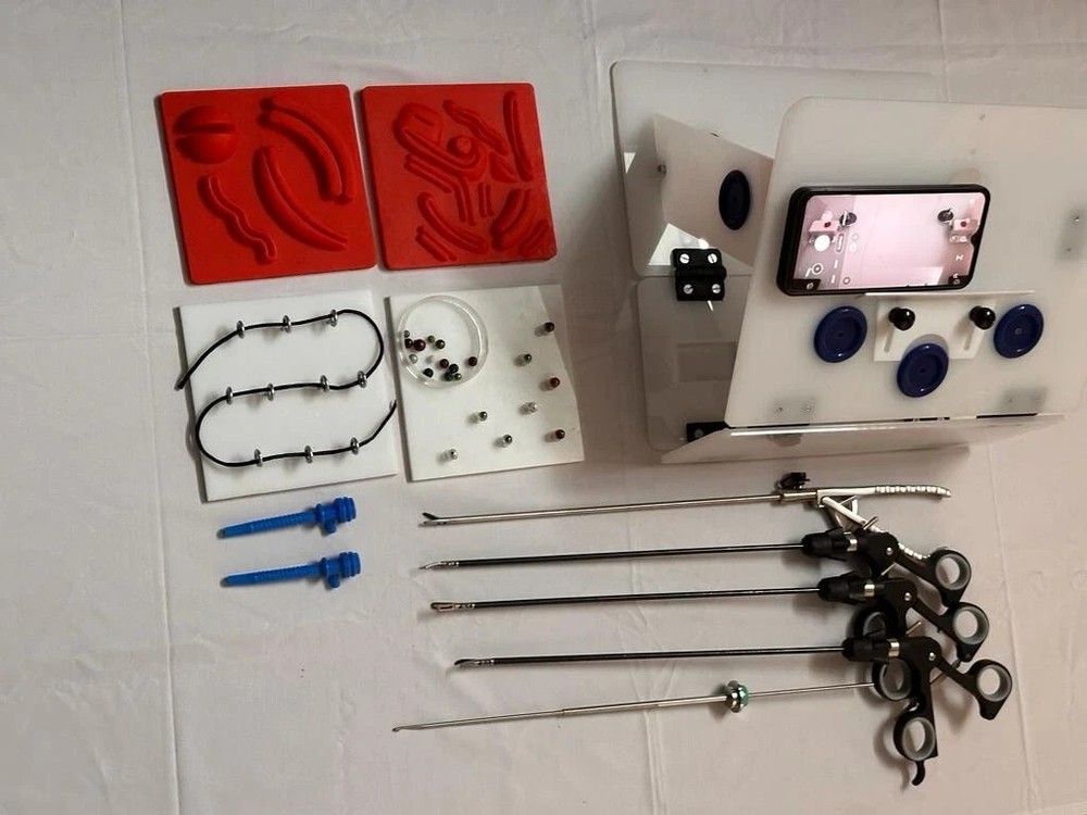 Laparoscopic Simulator Training Box Endo Trainer Foldable Instrument Set Kit