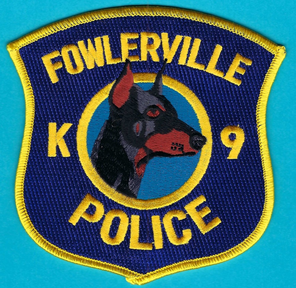 FOWLERVILLE MICHIGAN POLICE K-9 SHOULDER PATCH