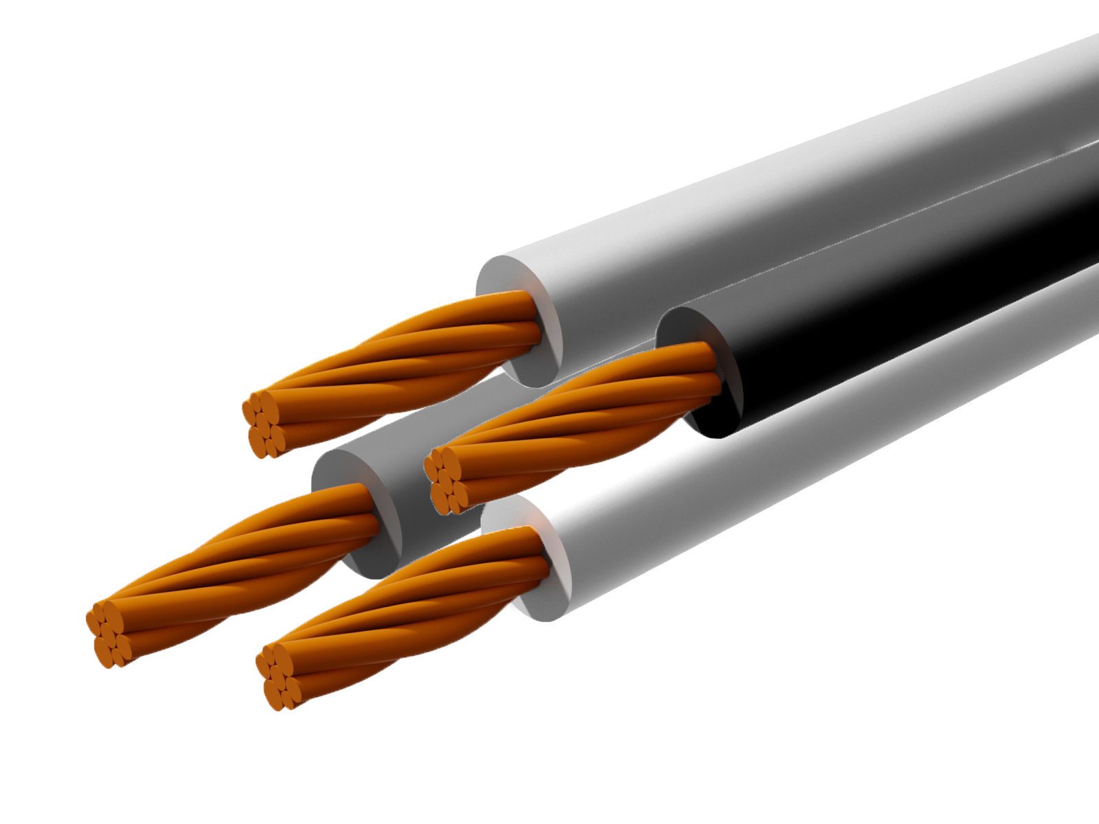 KnuKonceptz Krux Kable 1M Interlaced 3D Copper Twisted Pair RCA Cable 3FT