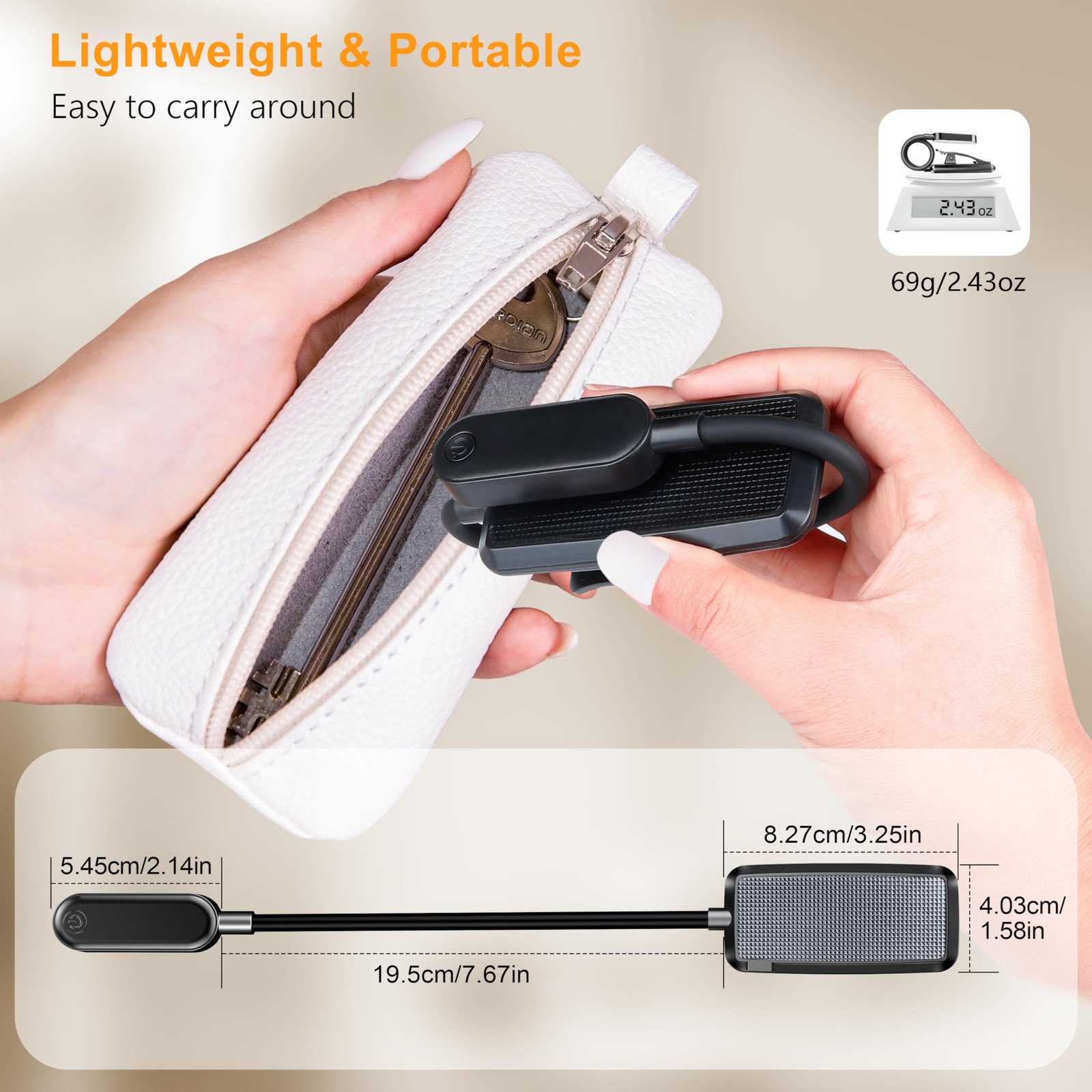 Gritin 16 LED Rechargeable Book Light for Reading in Bed- One Size, ‎Black