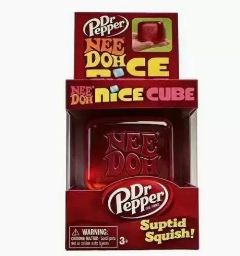NeeDoh Nice Cube/Limited Edition Dr Pepper Nice Cube Suptid Squish Stress Relief