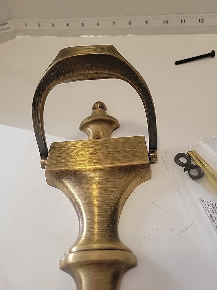 Brushed Nickel Solid Brass Door Knocker 8"x 4"