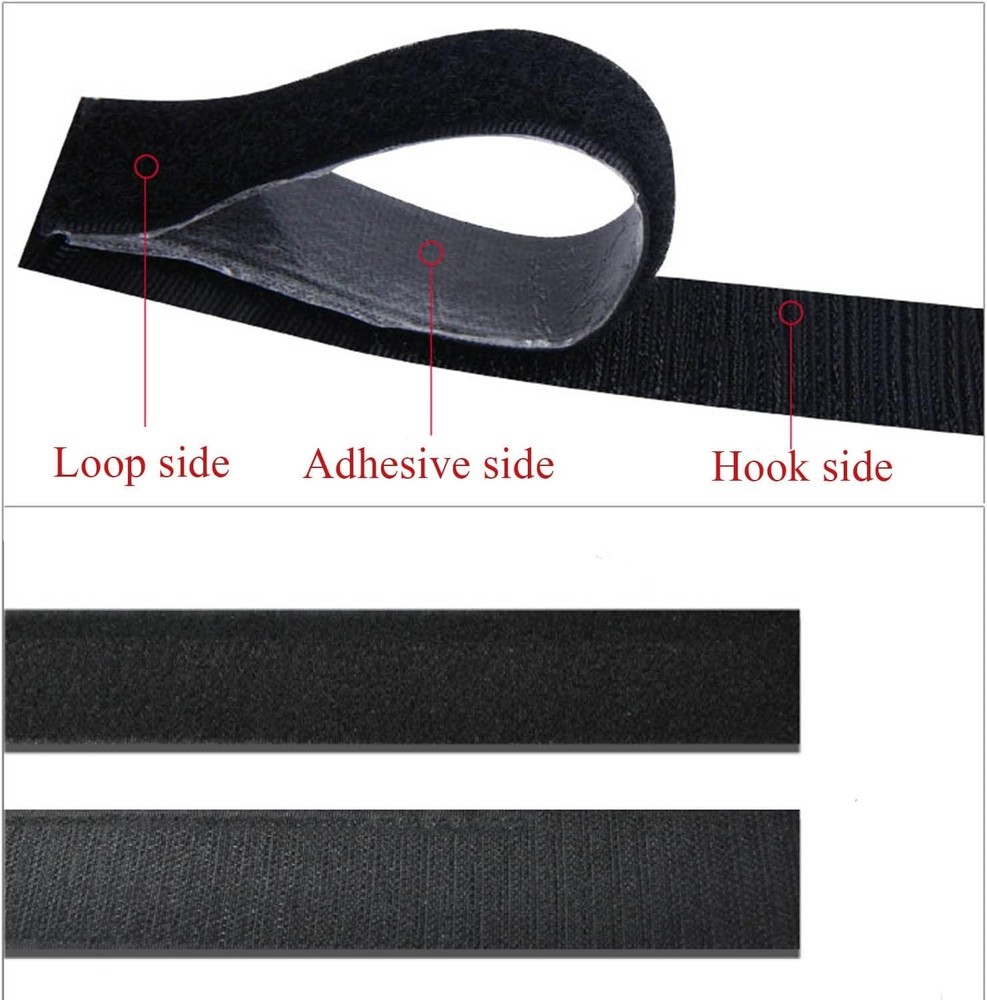 3M Hook and Loop Tape with Adhesive, Heavy Duty Self Sticky Interlocking Tape, S