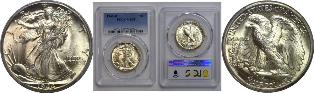 1946-D Walking Liberty Half Dollar   PCGS MS-65