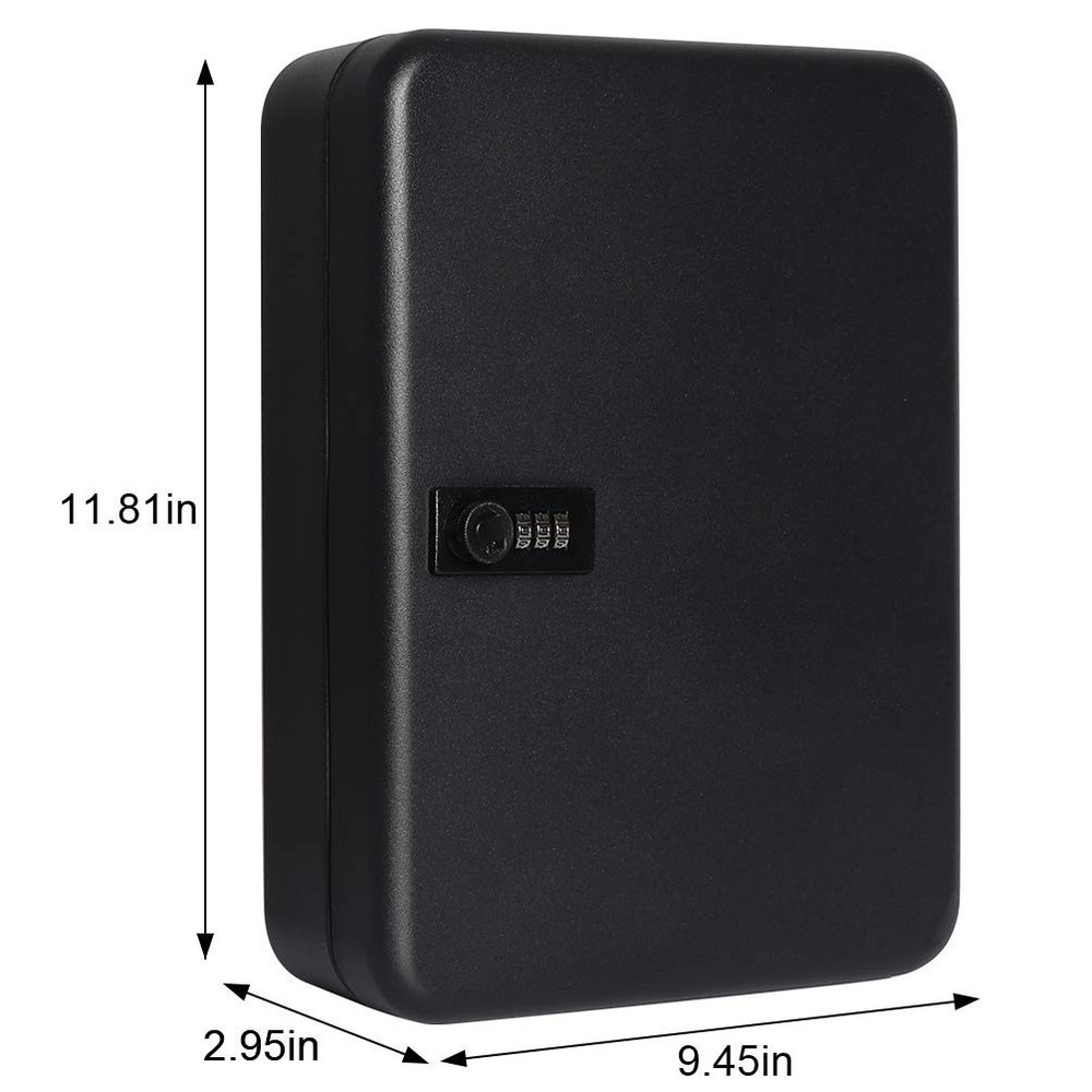 Key Cabinet Wall Mount,Locking Key Organizer,Key Storage Lock Box with Code