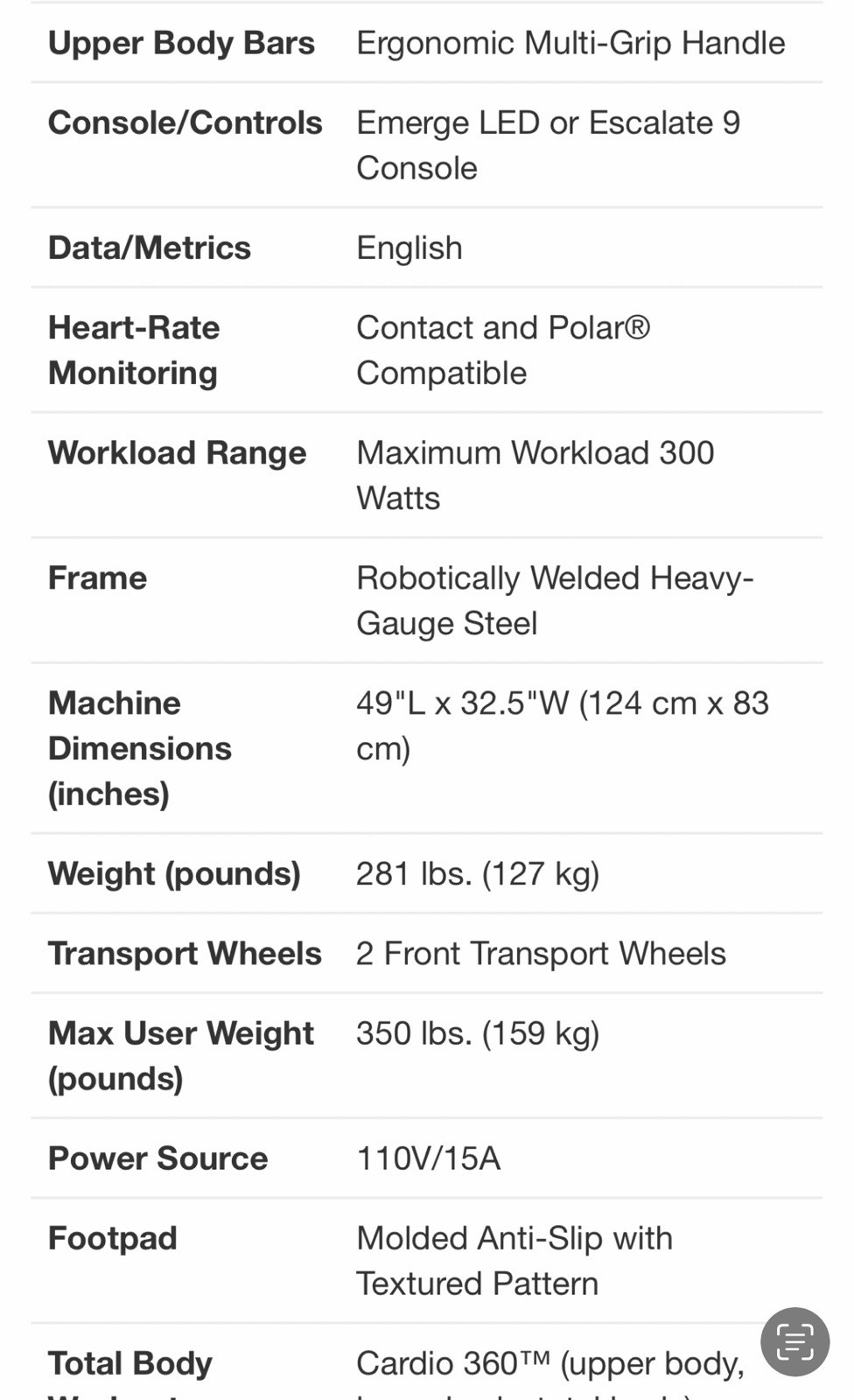 ES700 Commercial Grade Elliptical True Fitness