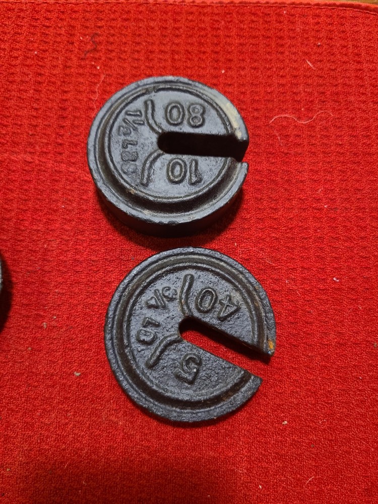 Vintage Scale Weights From Floor Platform Scale Cast Iron Antique