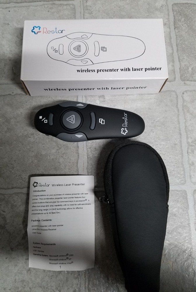 OPEN BOX Restar Wireless Presentation Remote Pointer