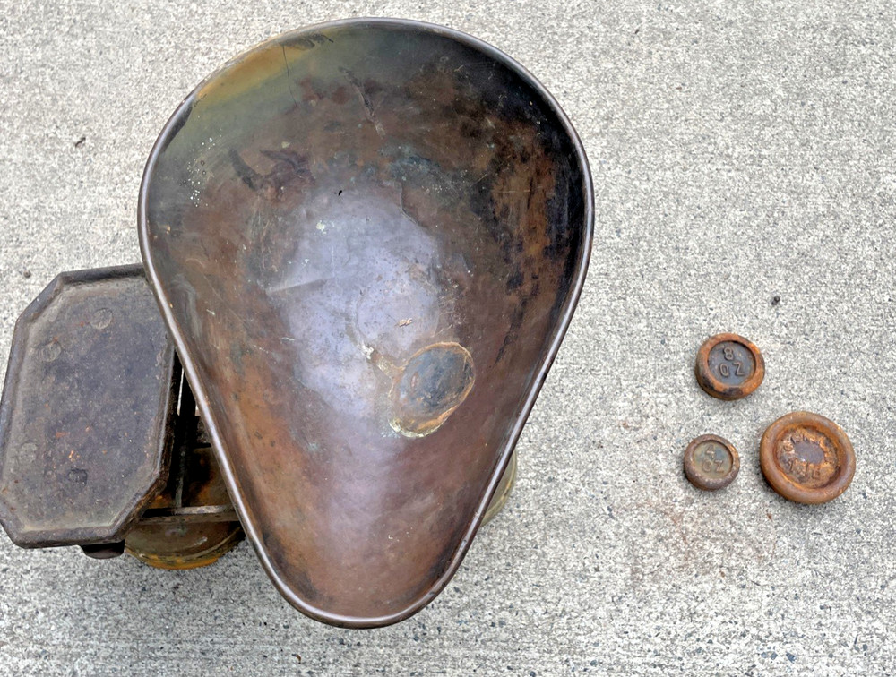 Antique Scale For Gold with 3 weights