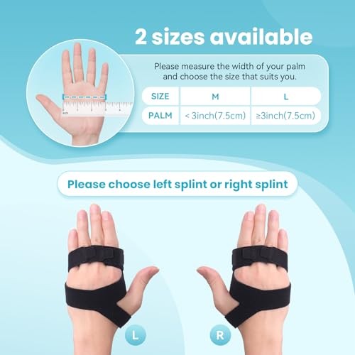 Finger Ulnar Deviation Splint Brace, Finger Joint Deviation Right-M Black