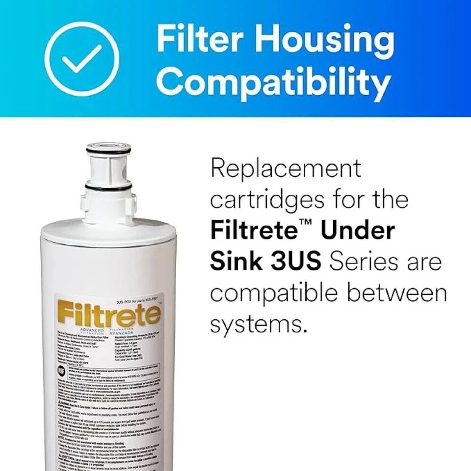 3M Filtrete Quick Change Advanced Under Sink Replacement Model 3US-PF01