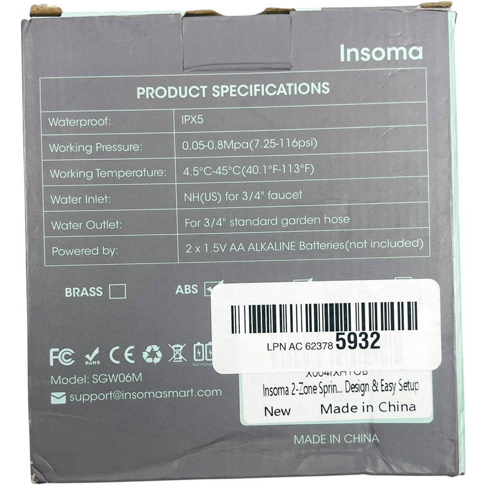 Insoma 2-Zone Water Timer Brass 2 Zones Timer-Brass Value, Black