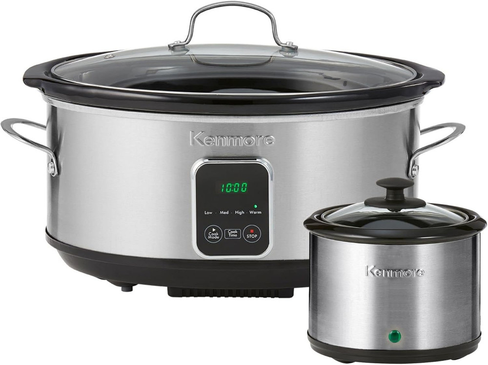 Kenmore 7-Quart Programmable Slow Cooker with Dipper & Non-Stick Insert
