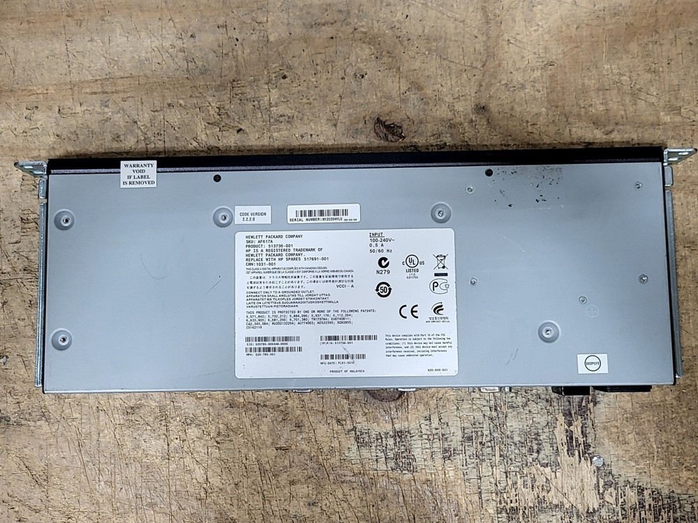 HP AF617A 513736-001 KVM Switch SEE NOTES