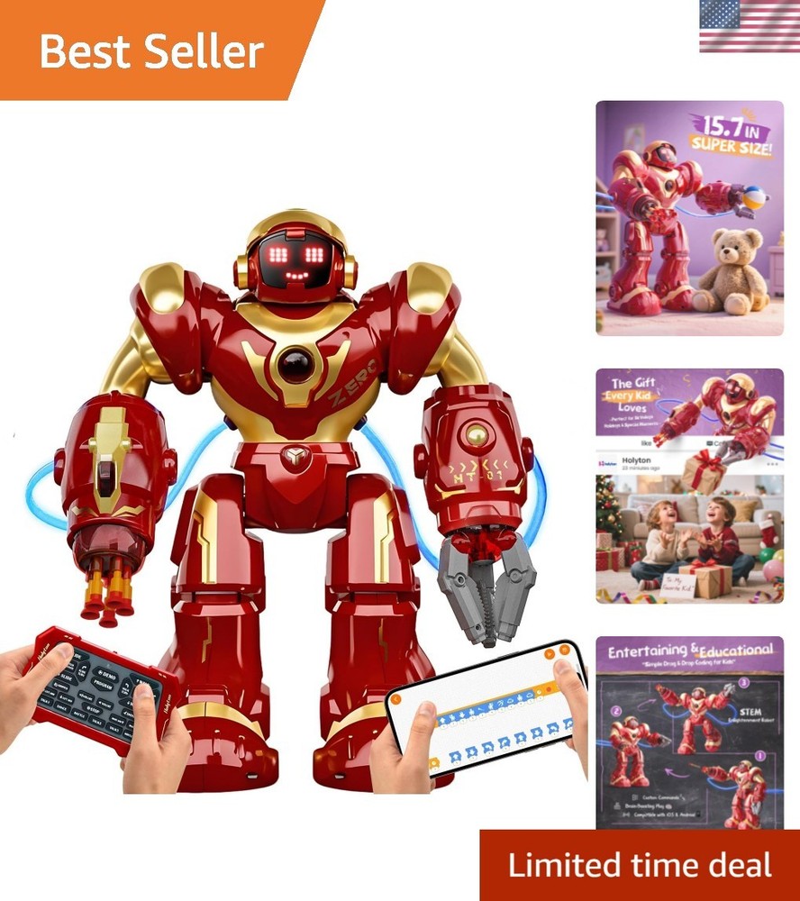 Large Interactive Marvel Robot with Voice Control & STEM Learning for Kids