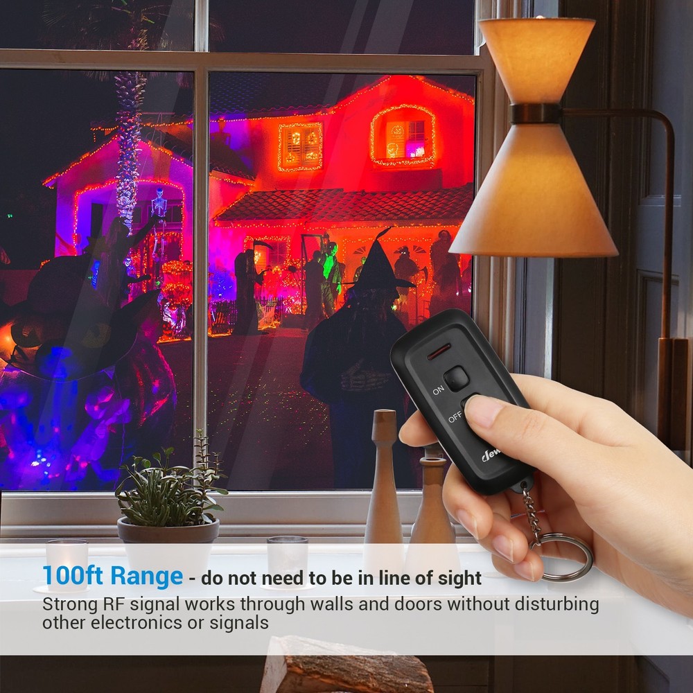 DEWENWILS Wireless Remote Control Electrical Outlet Switch Outdoor Indoor