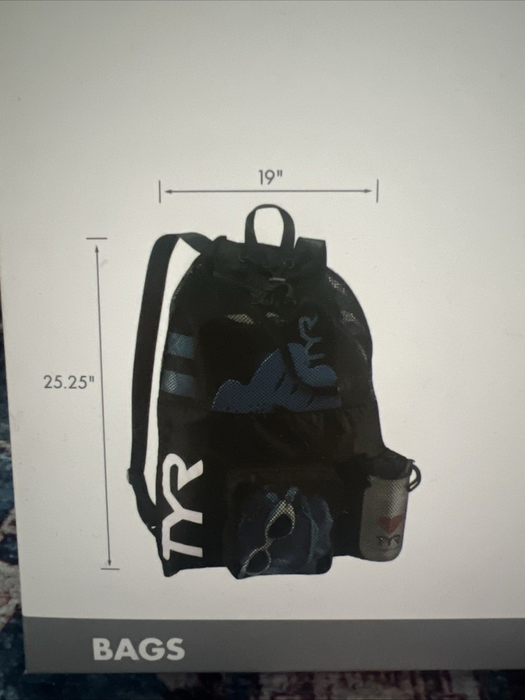 TYR Big Mesh Mummy Backpack - Black