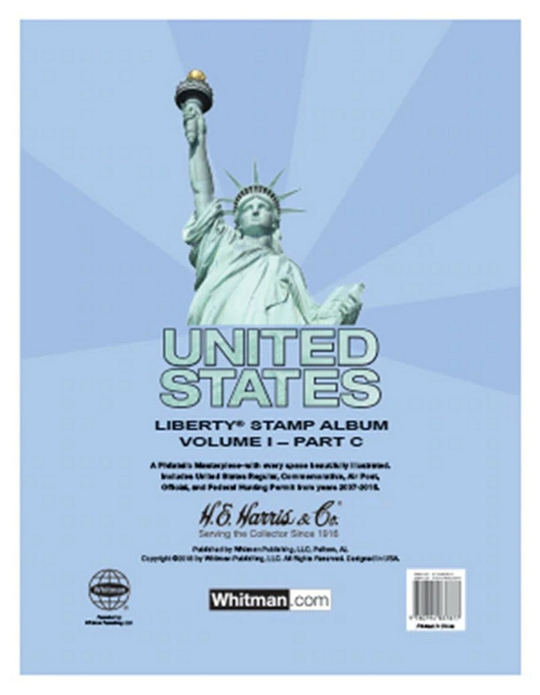 HE Harris USA LIBERTY 1 STAMP ALBUM Part C 2007-2016 3-Ring FLAG BINDER & PAGES