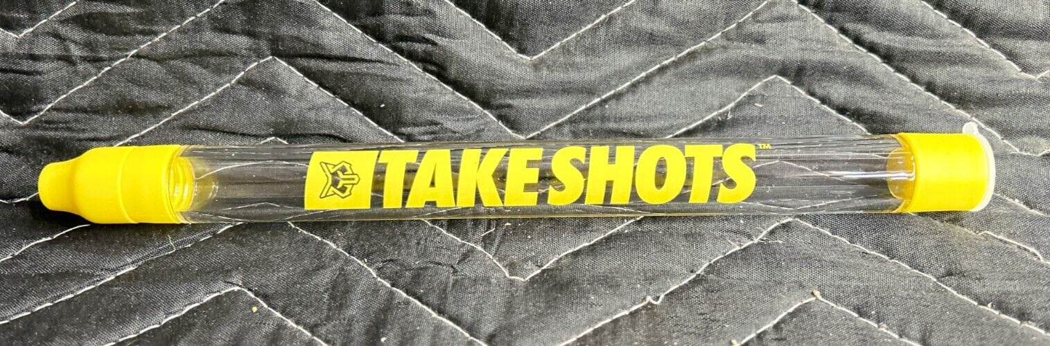 TakeShots Take V2 Shot Holder & Straw For Drinks Chasers On The Go Yellow