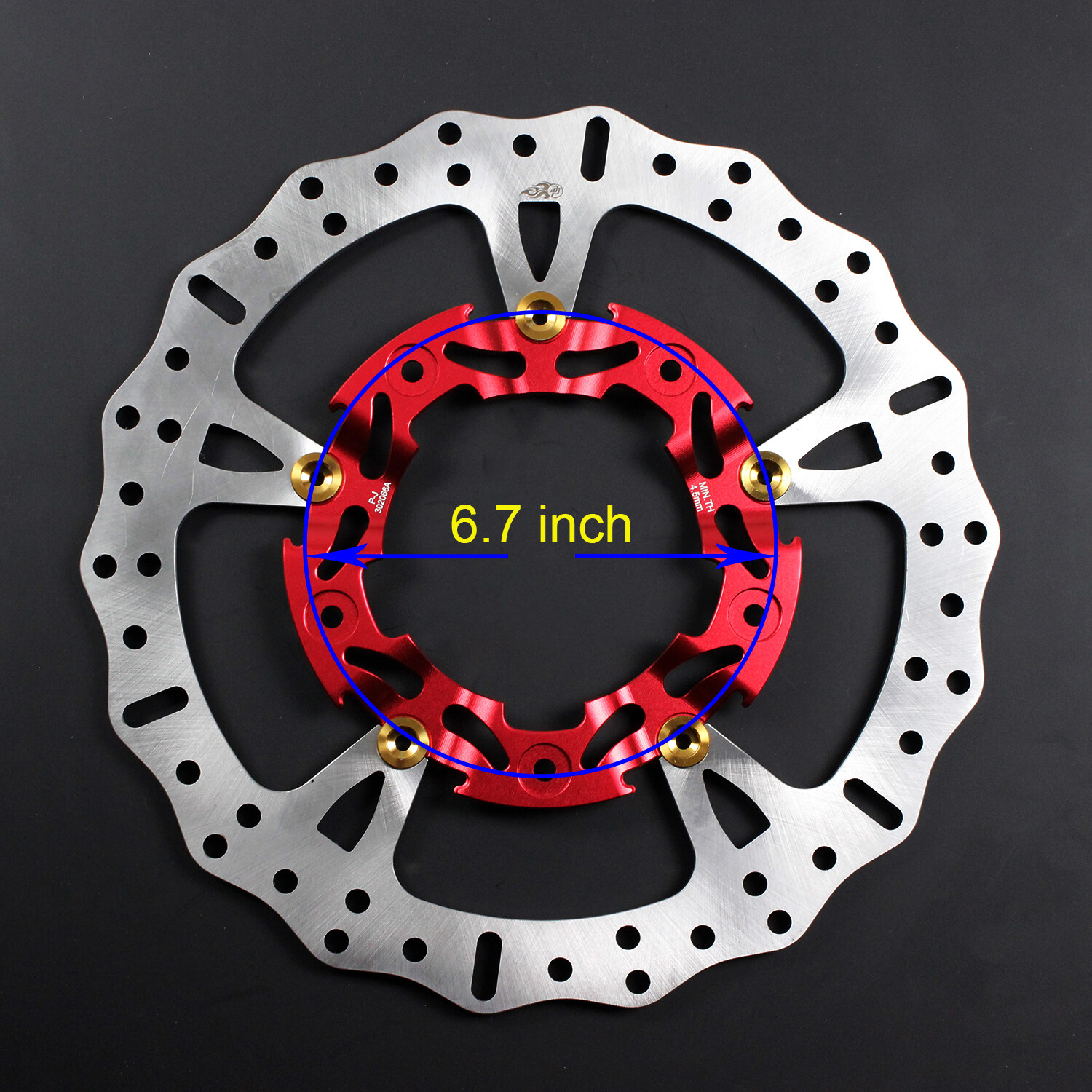 14" 2PCS Big Floating Front Brake Rotor for Harley Road King Street Glide FLTRX