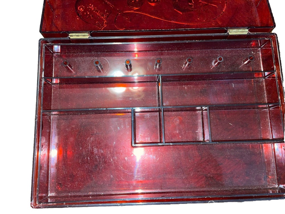 Sewing Box Vintage Plastic tortoiseshell look