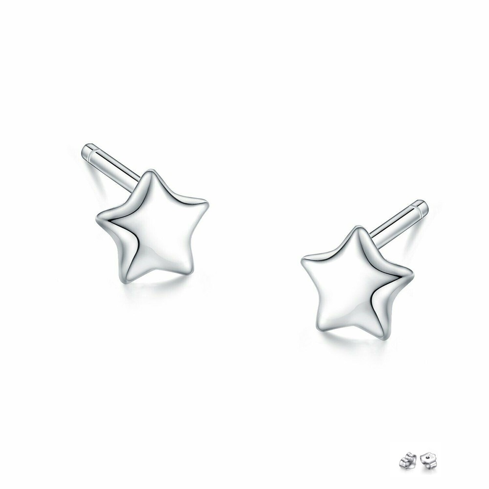 925 Sterling Silver Star Tiny Small Post Stud Earrings 2mm Gift PE18
