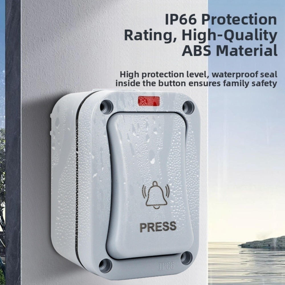 Waterproof Outdoor Doorbell Button Switch with Quick Installation Feature