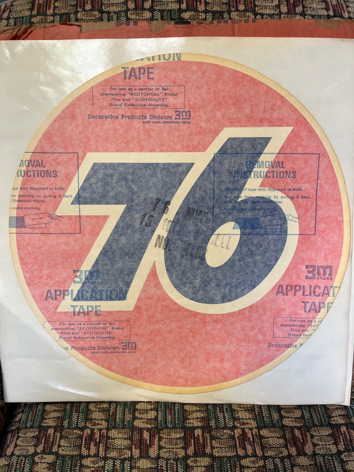 Union 76 Marketing Decal NO. 4002 15"in NOS 1975