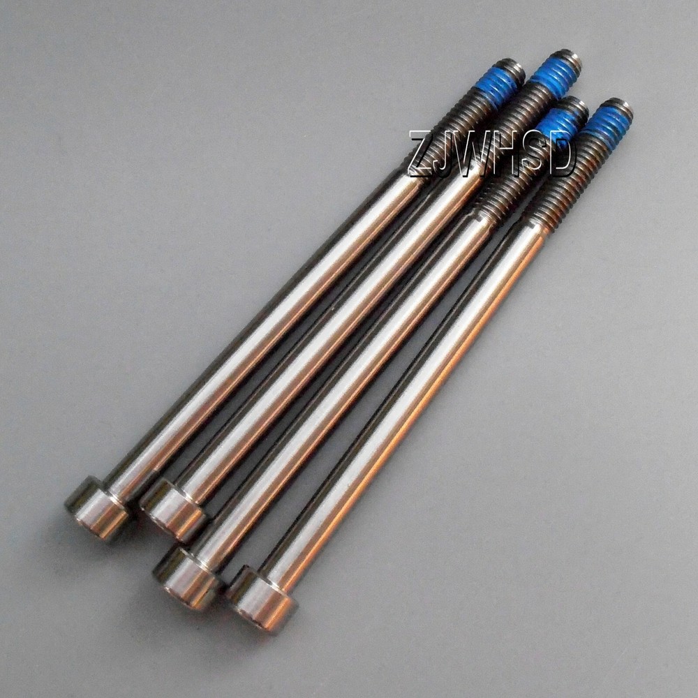 4pcs M6 x 90 mm Ti Titanium Screw Bolt Allen Hex Socket Cap Head + Thread Locker