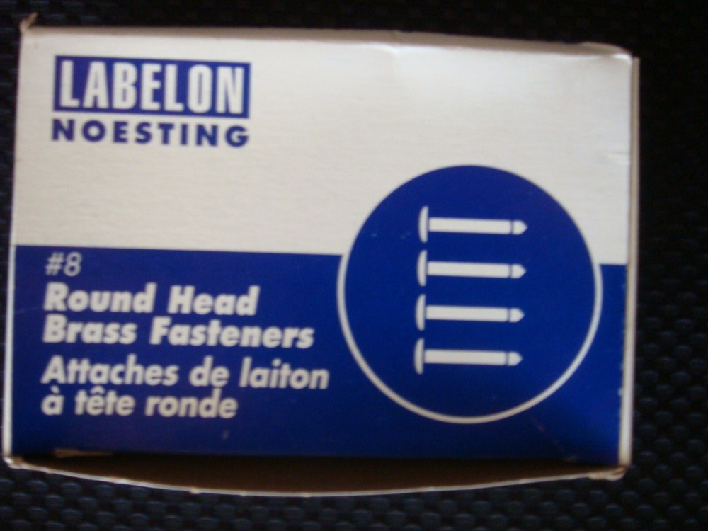100-Pack 3" Solid Brass Fasteners, Round Head #8 3" Shank