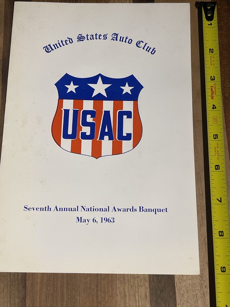 1963 USAC Racing National Awards Banquet Program