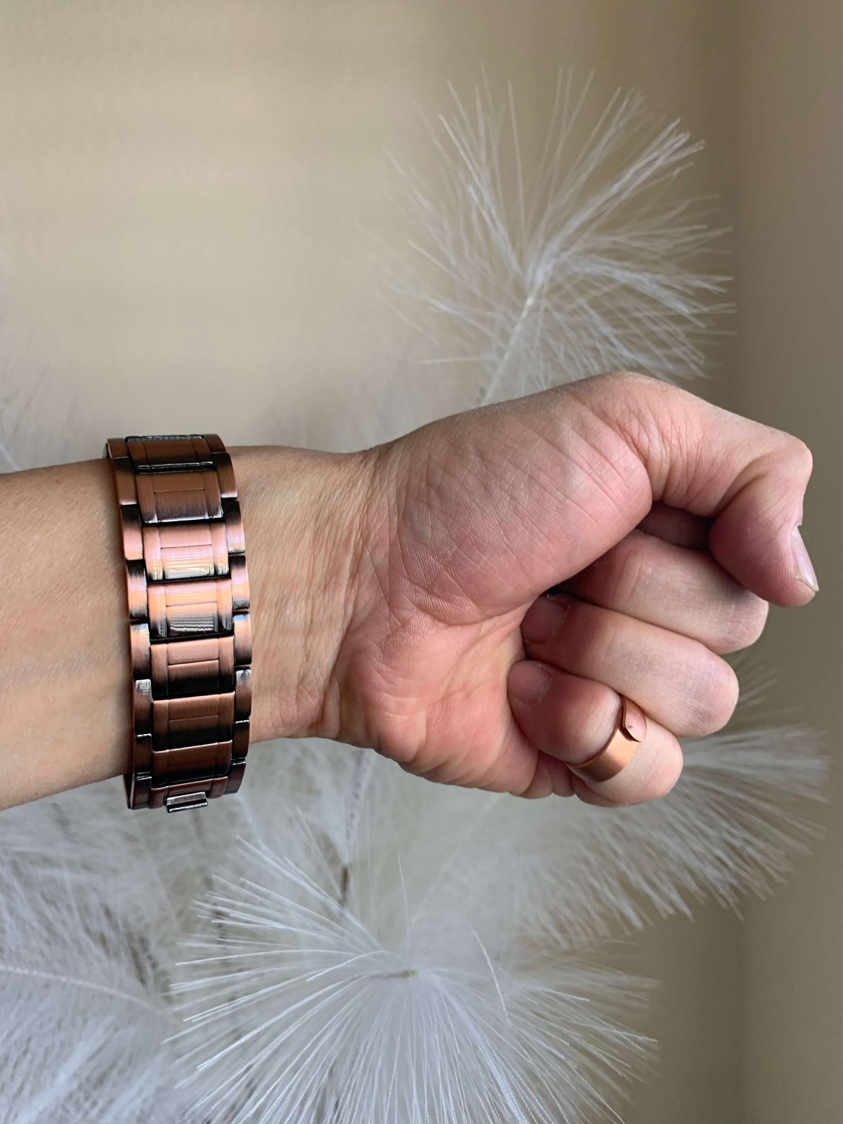 Everest of Pure Copper Magnetic Bracelet Men Arthritis Pain Balance Energy Joy X