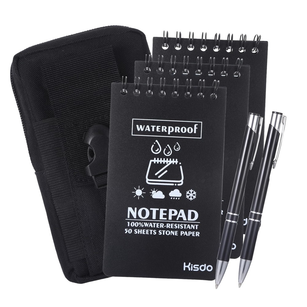 6 Pcs Waterproof Notebook Set, Write in The Rain Notebook, All Weather Notebo...