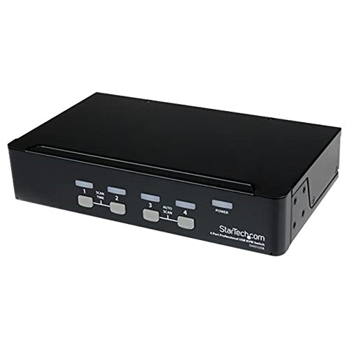 StarTech 4 Port Professional VGA USB KVM Switch with Hub