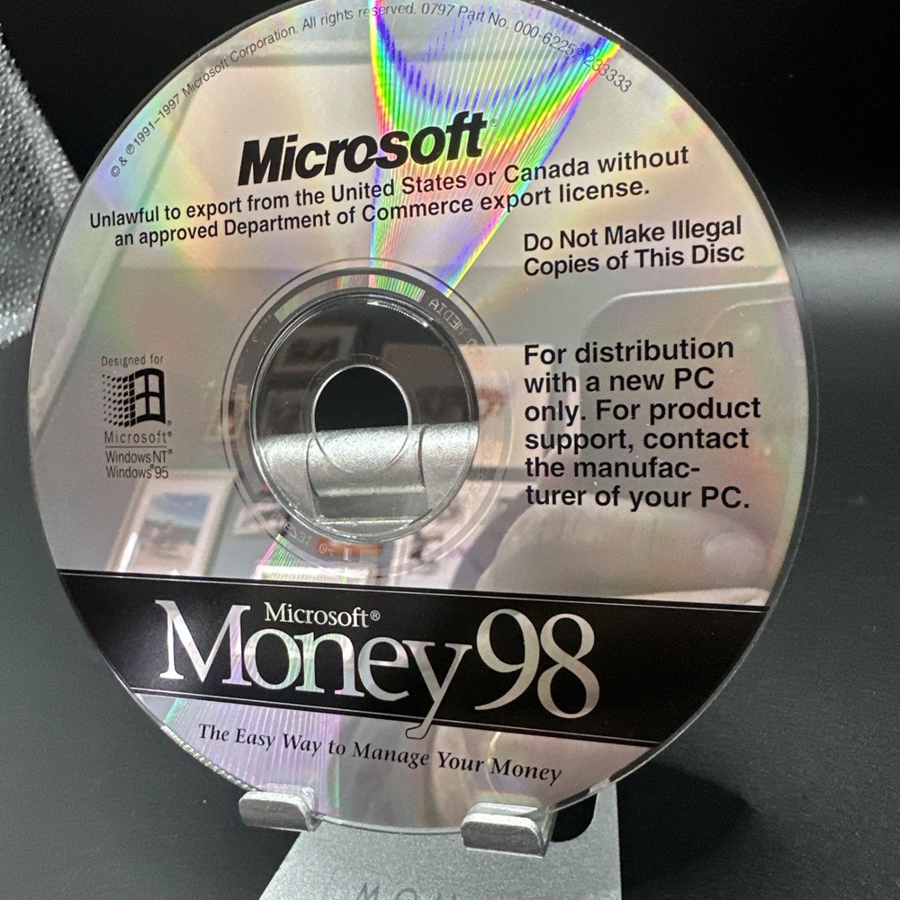MICROSOFT MONEY 98 CDROM ONLY