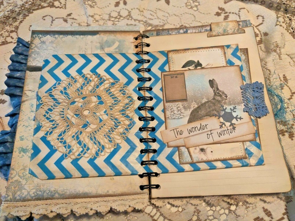Winter's Tale Cinch Book Journal Handmade